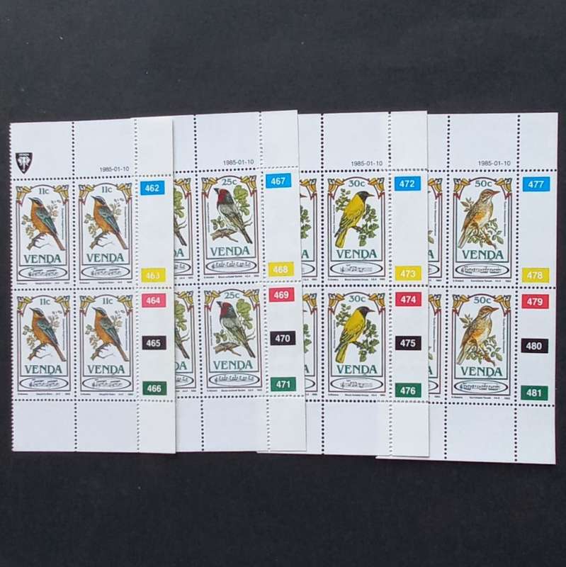 Venda - 1985 Songbirds - Full Set of Controls - MNH
