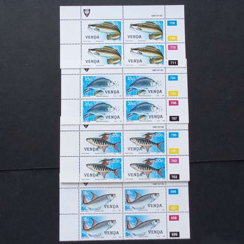 Venda - 1987 Freshwater Fish - Full Set of Controls - MNH