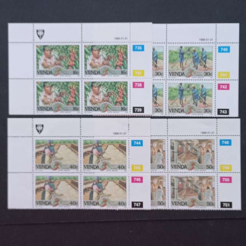 Venda - 1988 Coffee Industry - Full Set of Controls - MNH