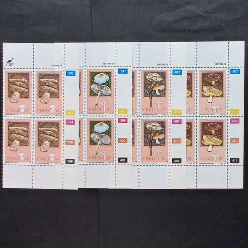 Ciskei - 1987 Edible Mushrooms - Full Set of Controls - MNH