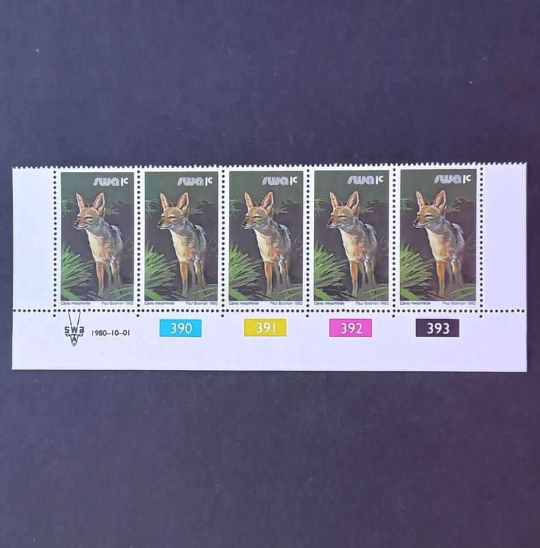 SWA - 1980 3rd Decimal Definitive Issue - 1c - Control Strip of 5 (Original Print) - MNH