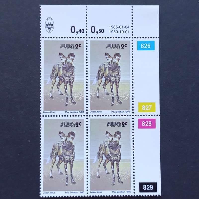 SWA - 1980 3rd Decimal Defin Issue - 2c - Control Block of 4 - MNH