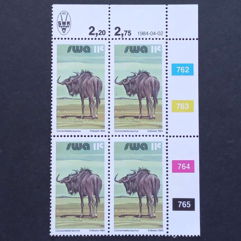 SWA - 1984 Addt Value to 3rd Defin Issue - 11c - Control Block of 4 - MNH