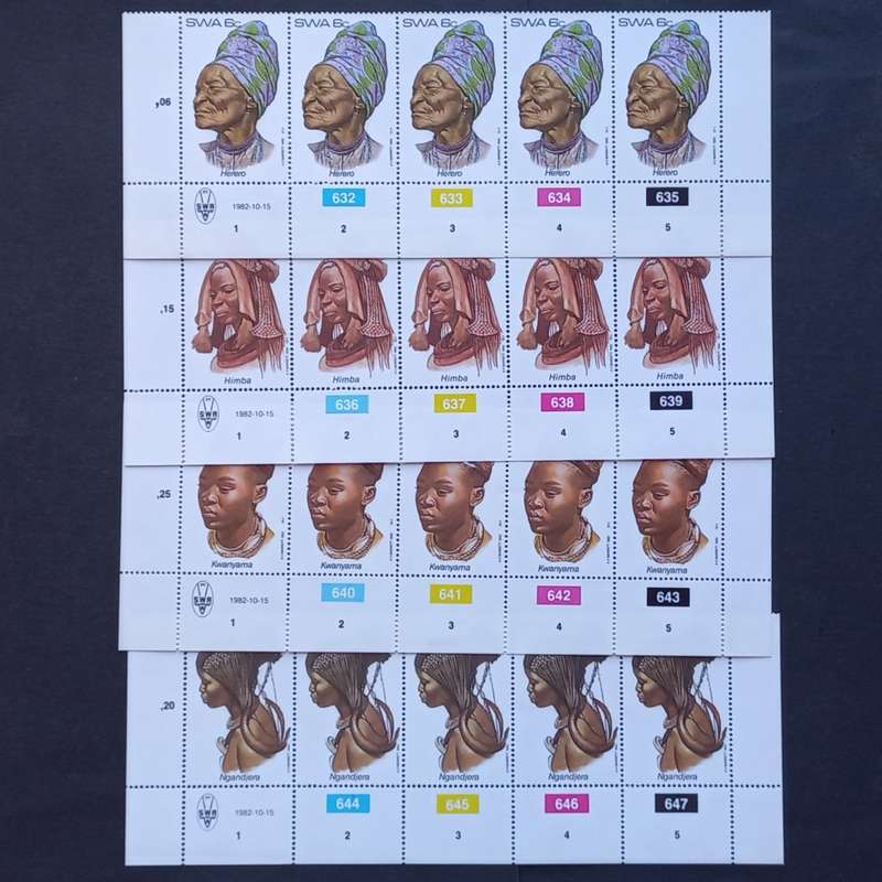 SWA - 1982 Traditional Head-dress - Full Set of Controls - MNH