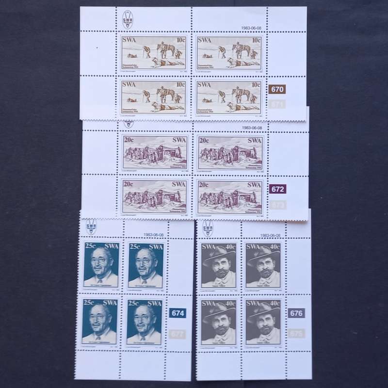 SWA - 1983 Discovery of Diamonds - Full Set of Controls - MNH
