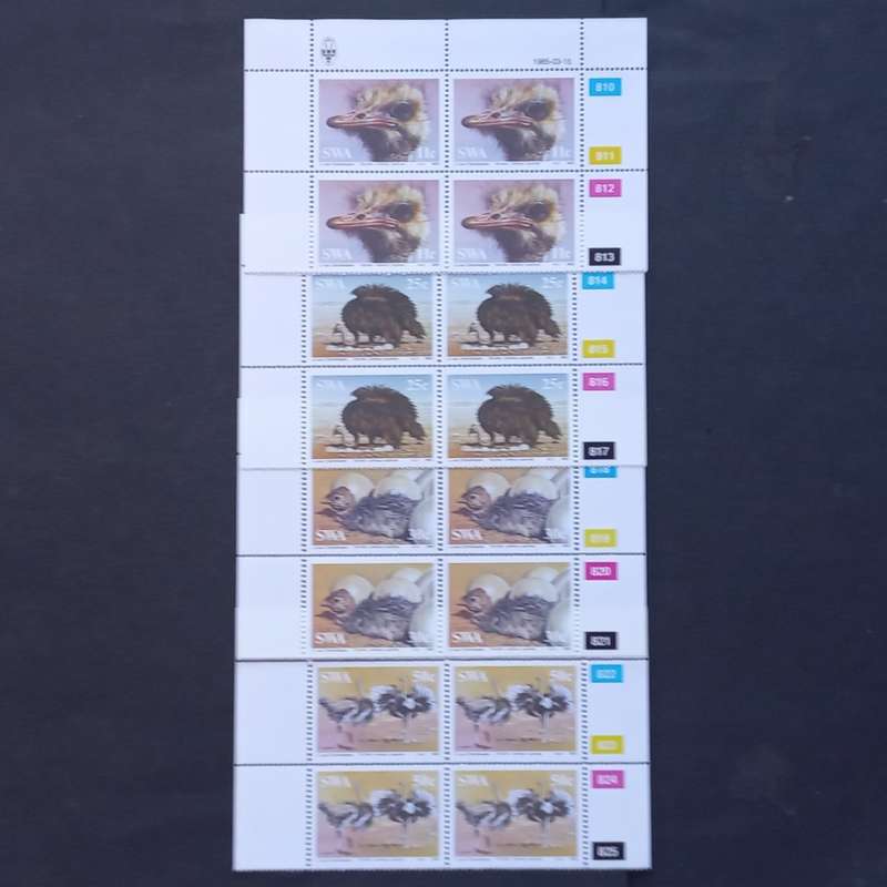 SWA - 1985 Ostriches - Full Set of Controls - MNH