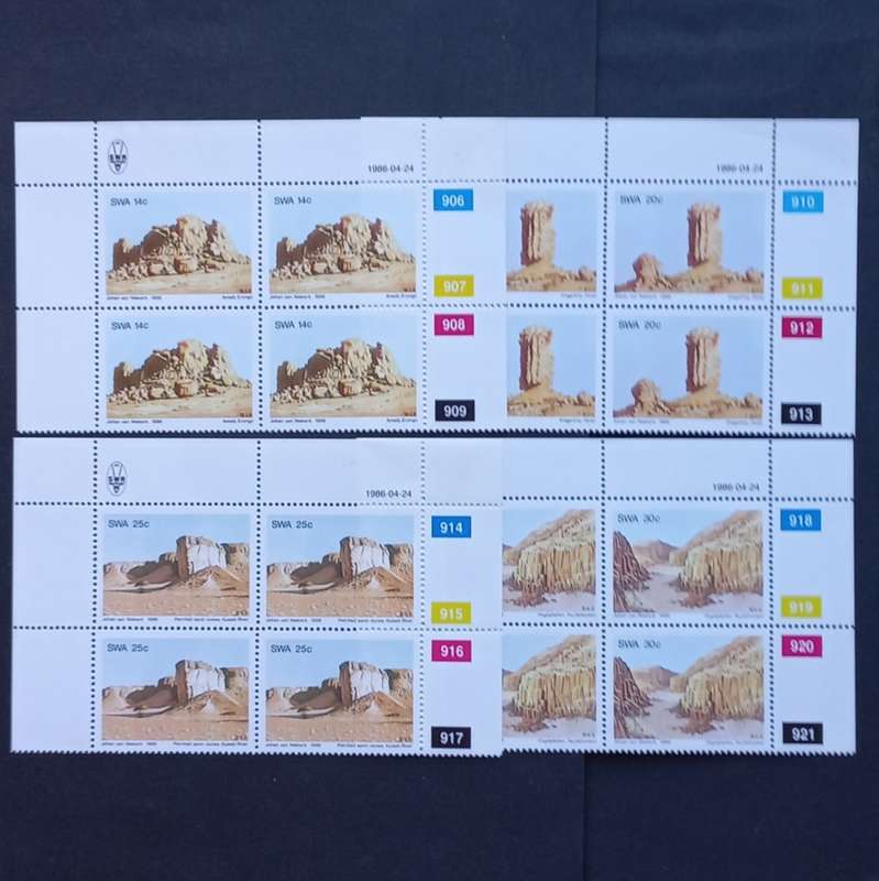 SWA - 1986 Rock Formations - Full Set of Controls - MNH