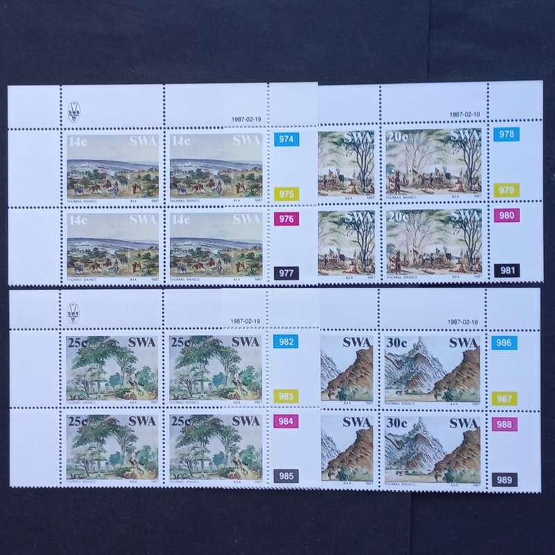 SWA - 1987 Paintings by Thomas Baines - Full Set of Controls - MNH
