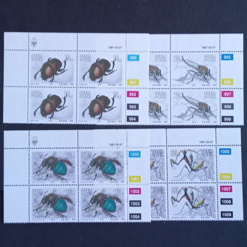SWA - 1987 Useful Insects - Full Set of Controls - MNH