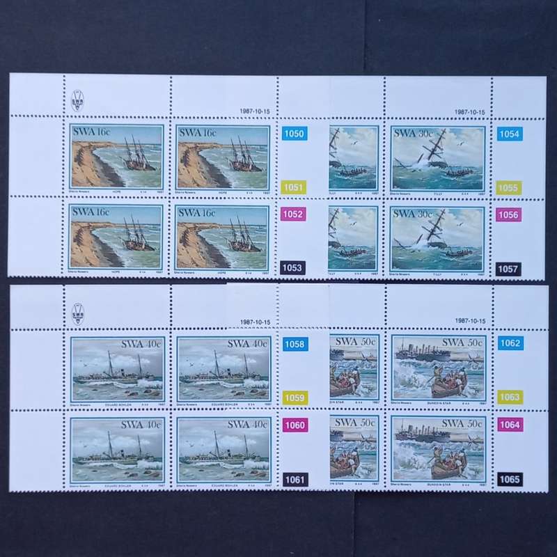 SWA - 1987 Shipwrecks - Full Set of Controls - MNH