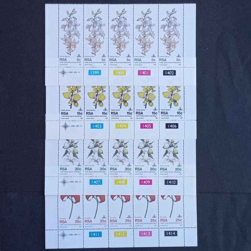 RSA - 1981 10th World Orchid Conference - Full Set of Controls - MNH