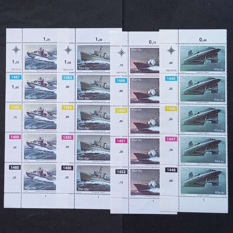 RSA - 1982 Simonstown. Naval Base - Full Set of Controls - MNH
