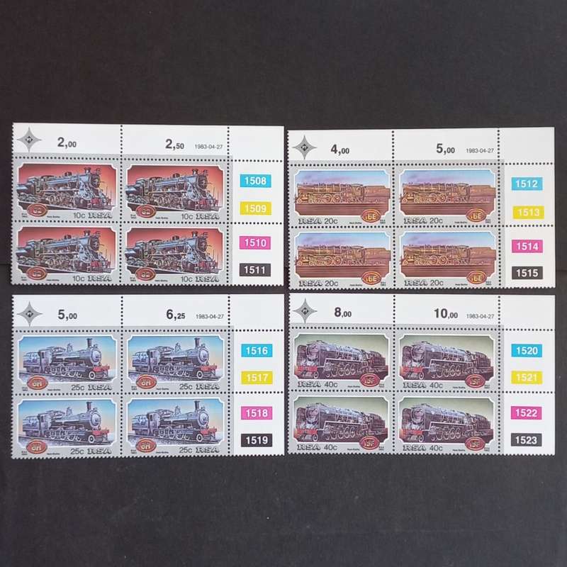 RSA - 1983 Steam Locomotives  - Full Set of Controls - MNH