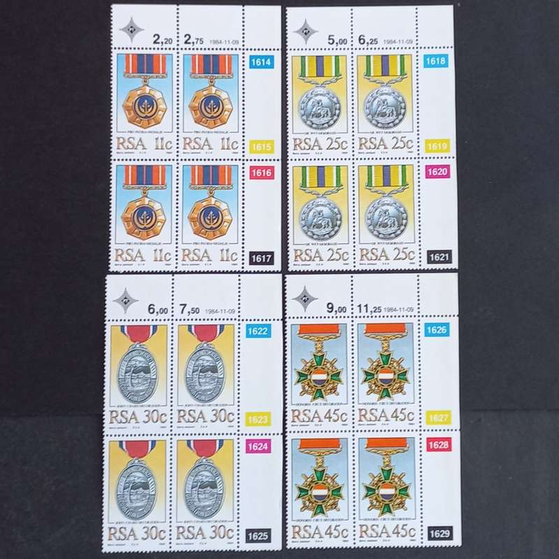 RSA - 1984 Military Decorations - Full Set of Controls - MNH