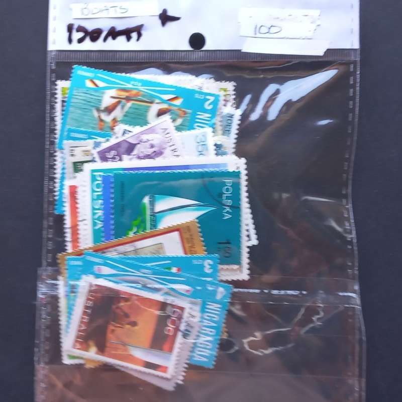 Thematics - Boats - 100 stamps in packet - no obvious duplication