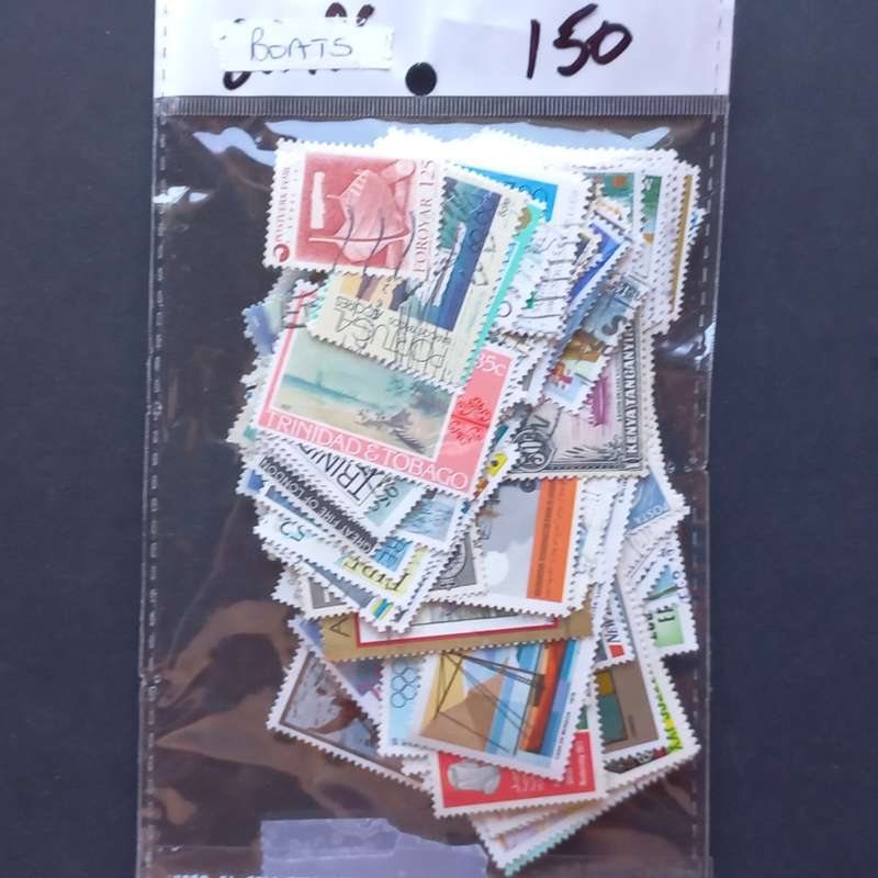 Thematics - Boats - 150 stamps in packet - no obvious duplication