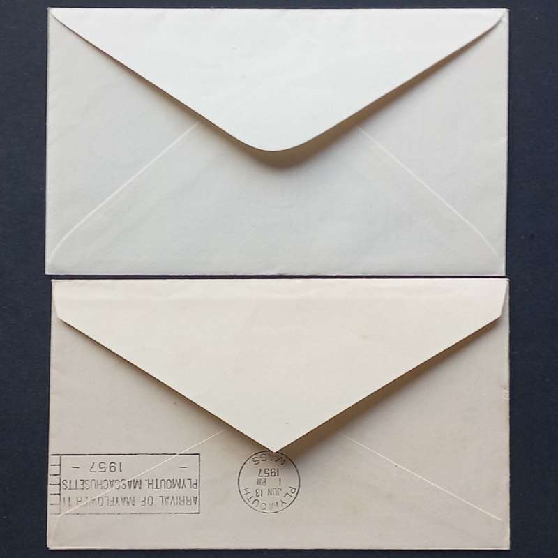 GB QEII - 1957 Mayflower II Maiden Voyage - Private Cover and Comm Cover