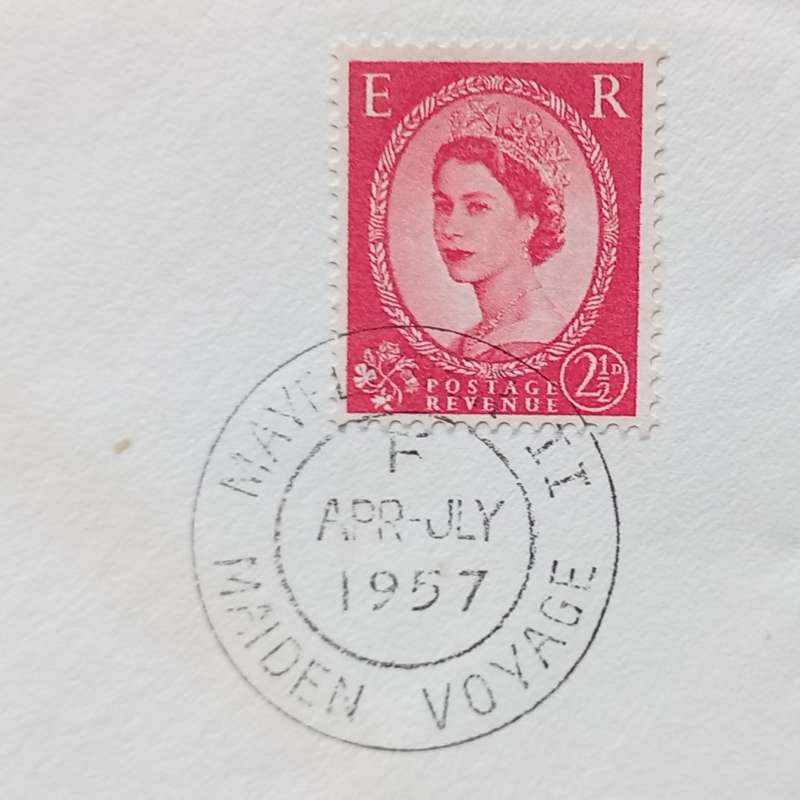 GB QEII - 1957 Mayflower II Maiden Voyage - Private Cover and Comm Cover