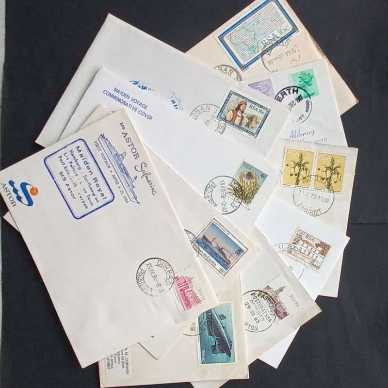 Thematics - Paquebot Mail - Selection of 10 Covers `Posted on Board Ship`