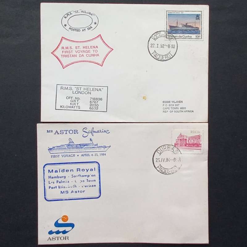 Thematics - Paquebot Mail - Selection of 10 Covers `Posted on Board Ship`