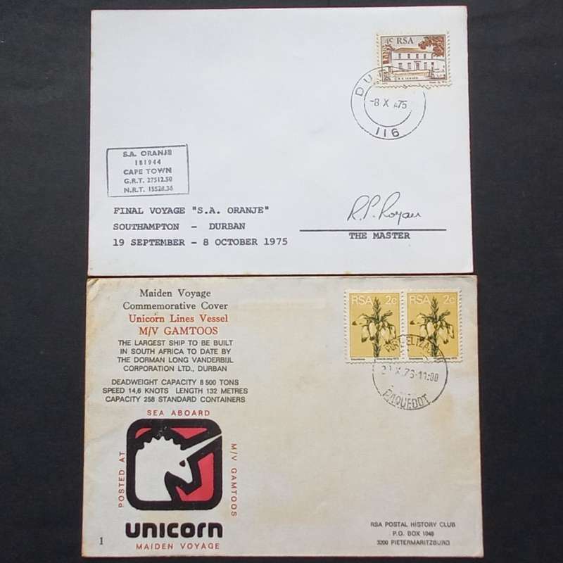 Thematics - Paquebot Mail - Selection of 10 Covers `Posted on Board Ship`