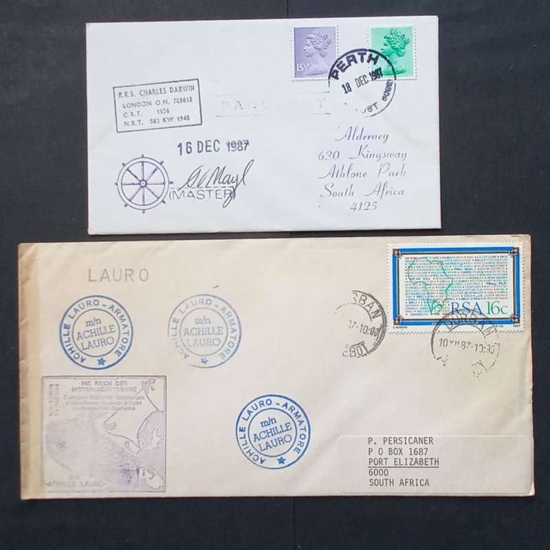 Thematics - Paquebot Mail - Selection of 10 Covers `Posted on Board Ship`