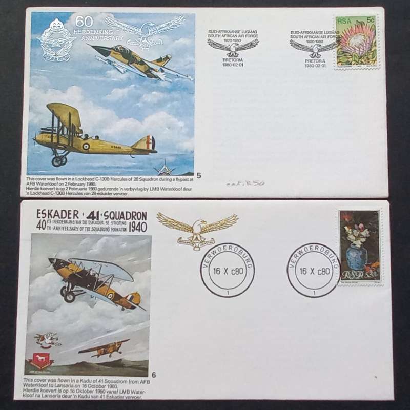 Thematics - RSA - Selection of South African Air Force Covers