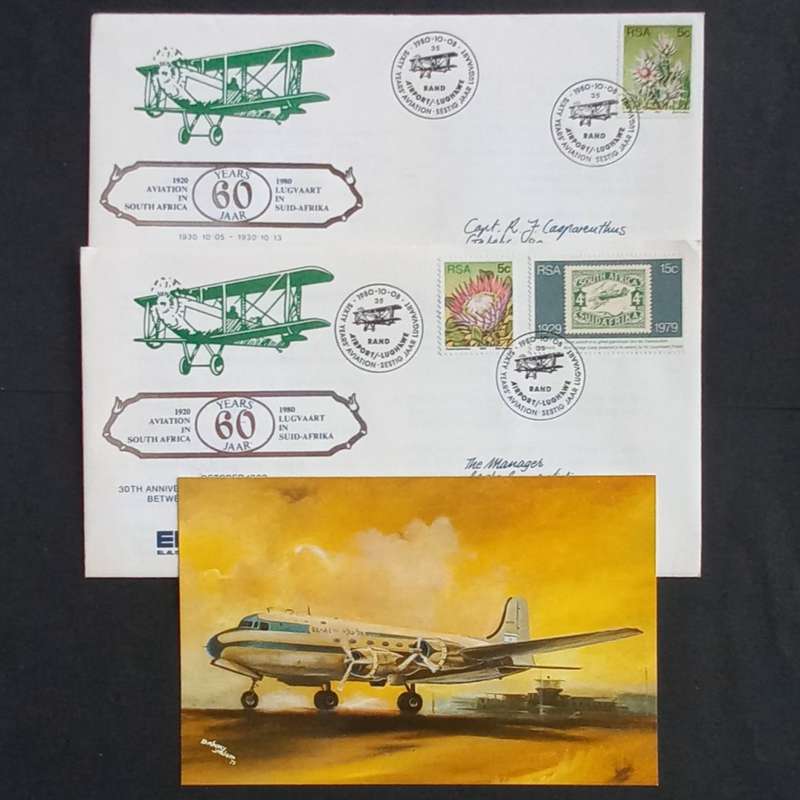 RSA - 1980 Flight Covers - 60 Years of Aviation in South Africa