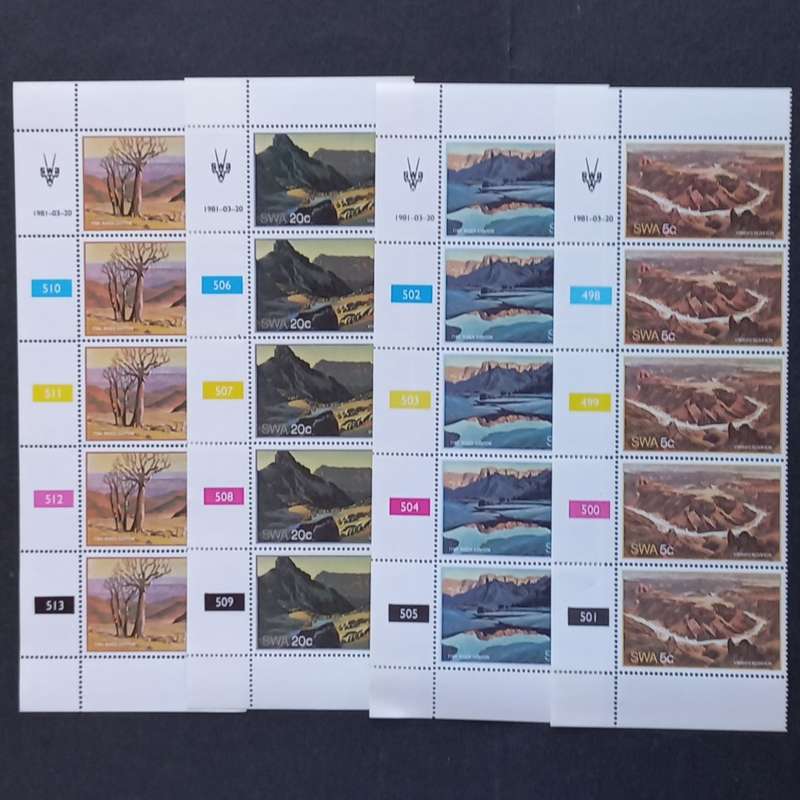 SWA - 1981 Fish River Canyon - Full Set of Controls - MNH