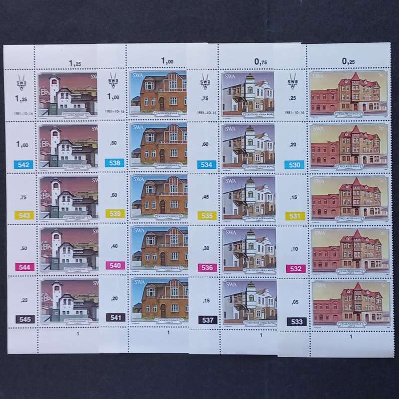 SWA - 1981 Luderitz Buildings - Full Set of Controls - MNH