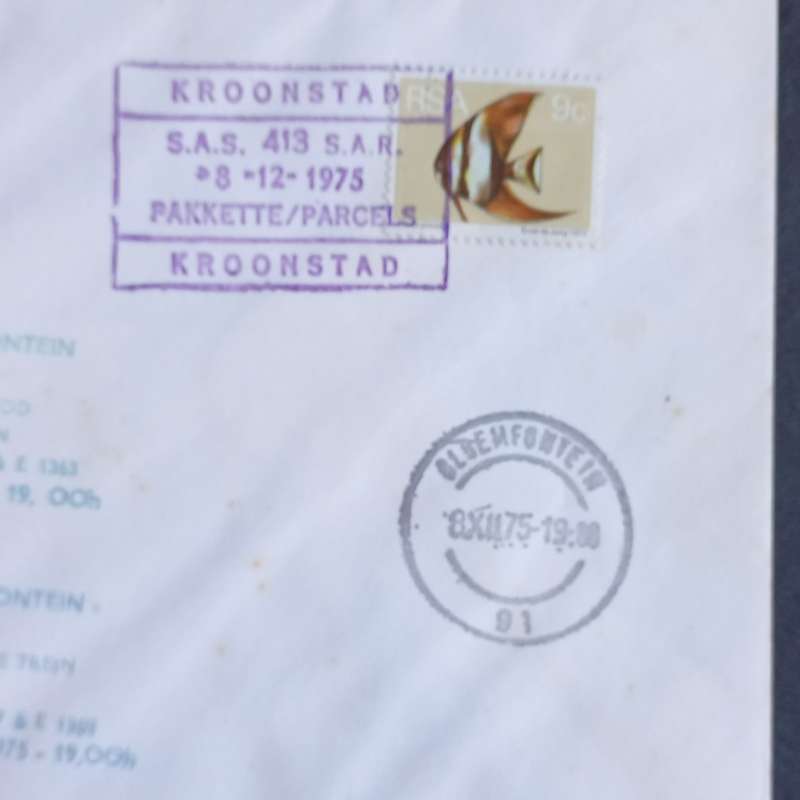 RSA - 1975 Rail Letter Post - Elect. Line Bloemfontein to Kroonstad - Error