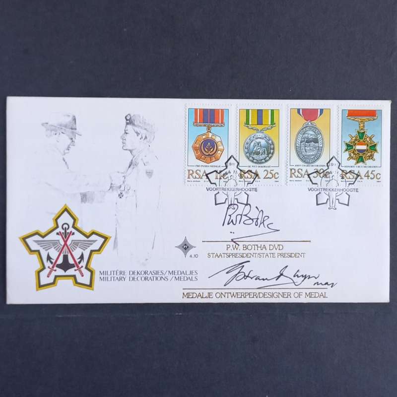 RSA - 1984 Military Decorations - FDC #4.10 Signed