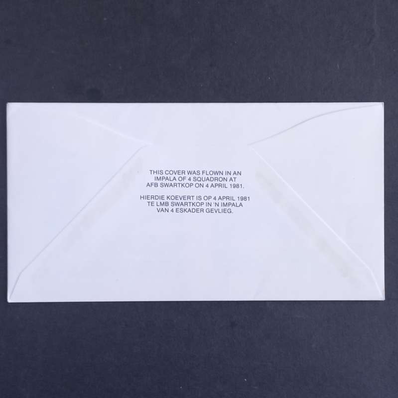 RSA -1981 SAAF Comm Cover #7 50th Anniv 1st Flight of SA Built Military Aircraft
