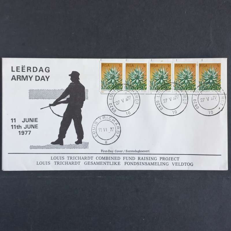 RSA - 1977 Commemorative Cover - `Army Day` - Louis Trichardt Combined Fund Raising Project