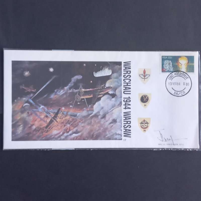 RSA - 1984 SAAF Comm Cover #17 - Warsaw 1944 - Signed