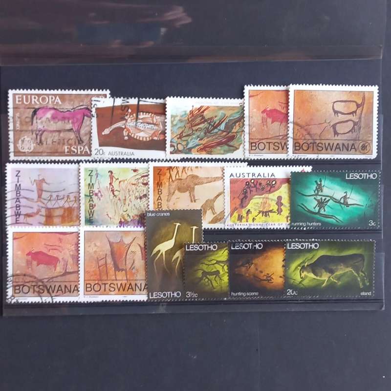 Thematics - Rock Paintings - 16 stamps - no duplication