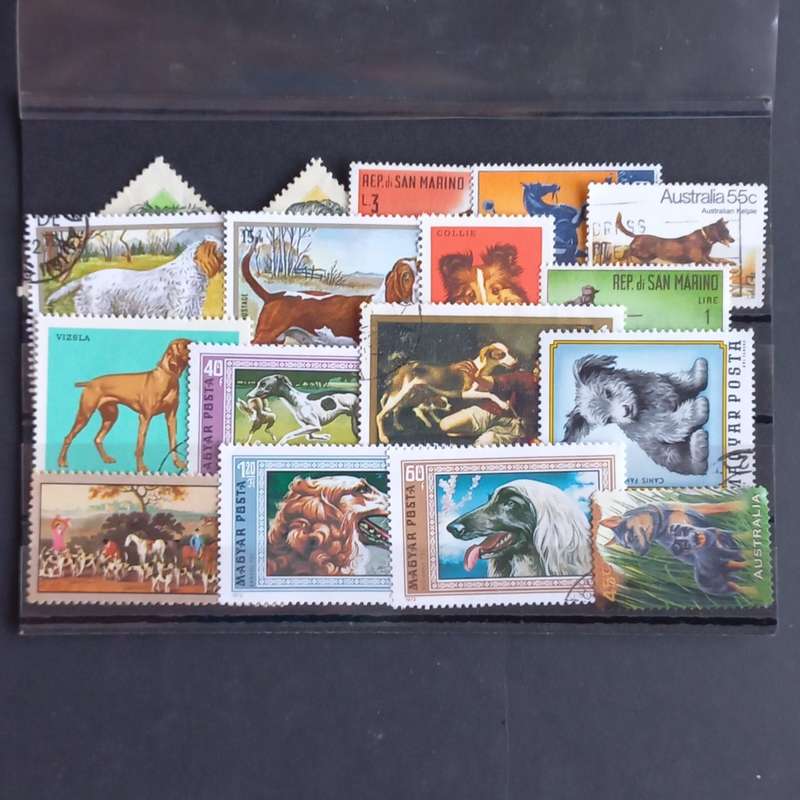 Thematics - Dogs - 17 stamps - no duplication