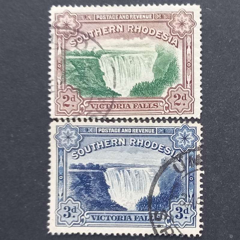 **R1 START** SOUTHERN RHODESIA - 1935-41 VICTORIA FALLS - SET OF SINGLES (PERF 14)