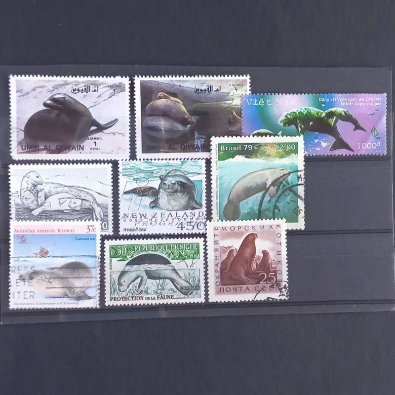 Thematics - Sea Lions & Seals - 9 stamps - no duplication