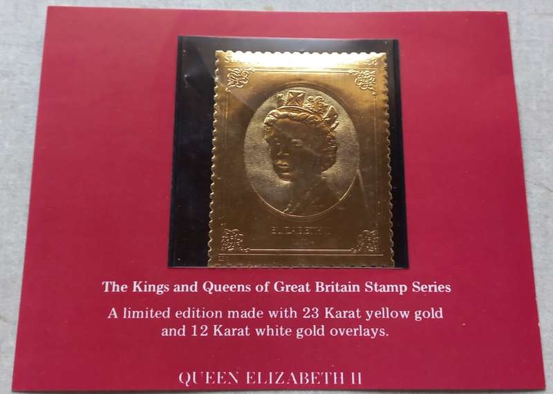 GB - 1977 Silver Jubilee "GOLD STAMP" Series - Kings and Queens of Great Britain - Complete
