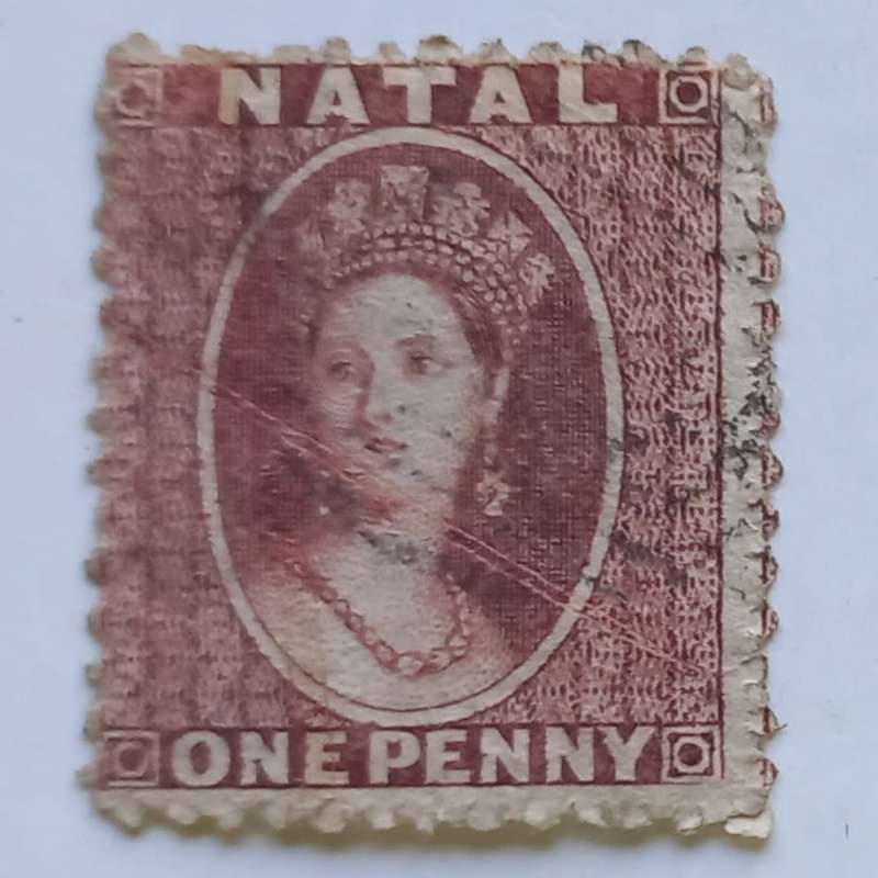 Natal - 1863 Queen Victoria (Perf 13) - 1d Brownish-lake - Single - Used