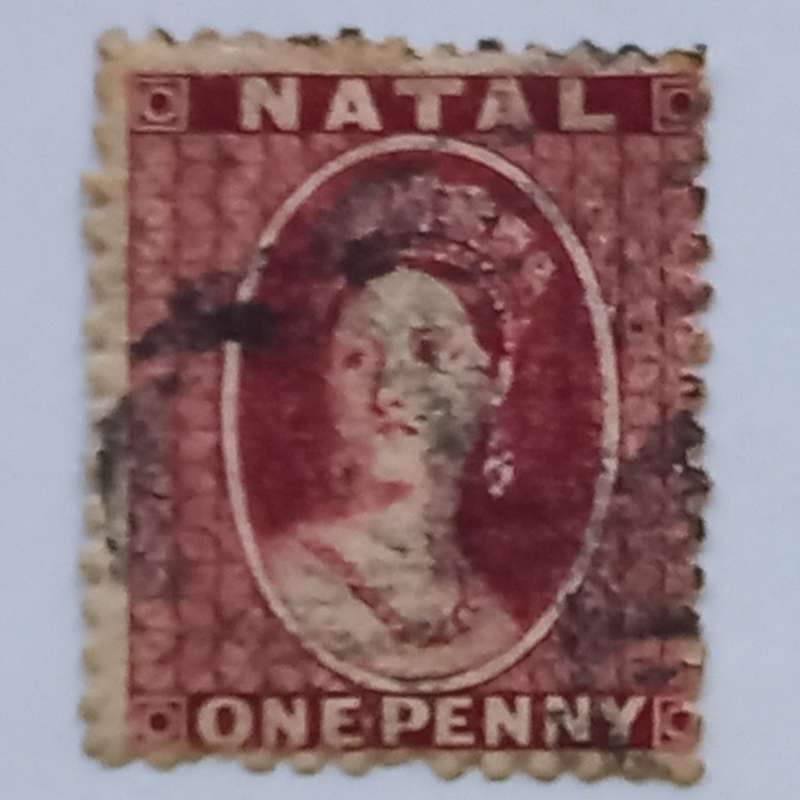 Natal - 1863 Queen Victoria (Perf 13) - 1d Carmine-lake - Single - Used