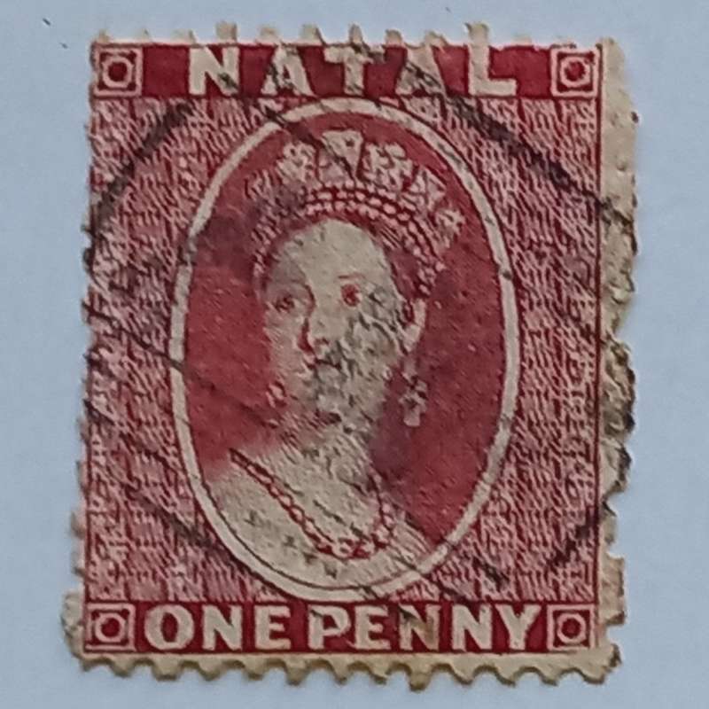 Natal - 1863-65 Queen Victoria (Wmk Crown over CC) - 1d Red - Single - Used