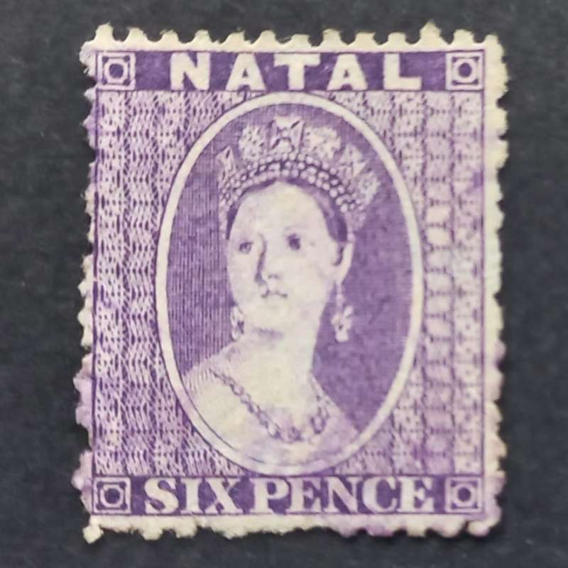 Natal - 1863-65 Queen Victoria (Wmk Crown over CC) - 6d Lilac-mauve - Single - Used