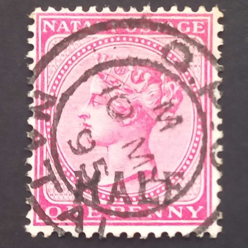 Natal - 1895 Queen Victoria surch "HALF" on 1d Rose - Single - Used