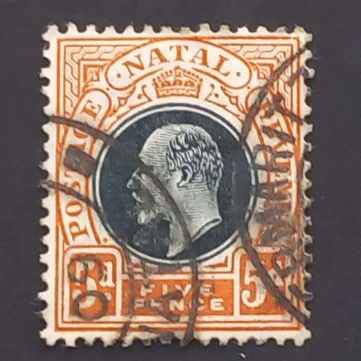 Natal - 1902-03 Defin Issue KEVII - 5d Black & Orange - Single - Used