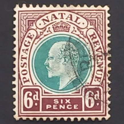 Natal - 1902-03 Defin Issue KEVII - 6d Green & Brown - Single - Used