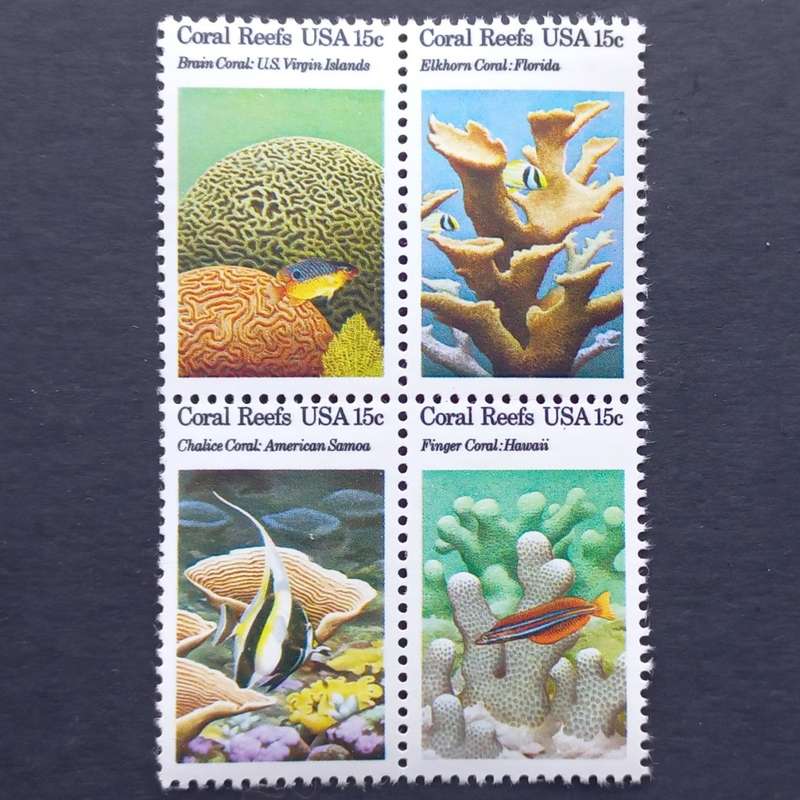 Thematics - Coral Reefs - USA - Block of 4 - Unused