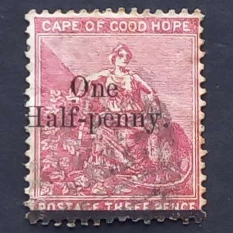 COGH - 1882 3d Claret surcharged - Wmk "Crown over CA" - Single - Used