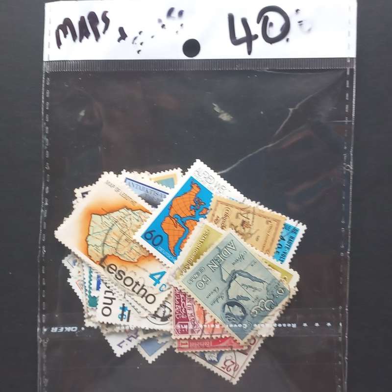 Thematics - Maps - 40 stamps in packet - no obvious duplication